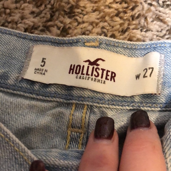 Hollister jean shorts size 5. Distressed look. - Picture 2 of 4